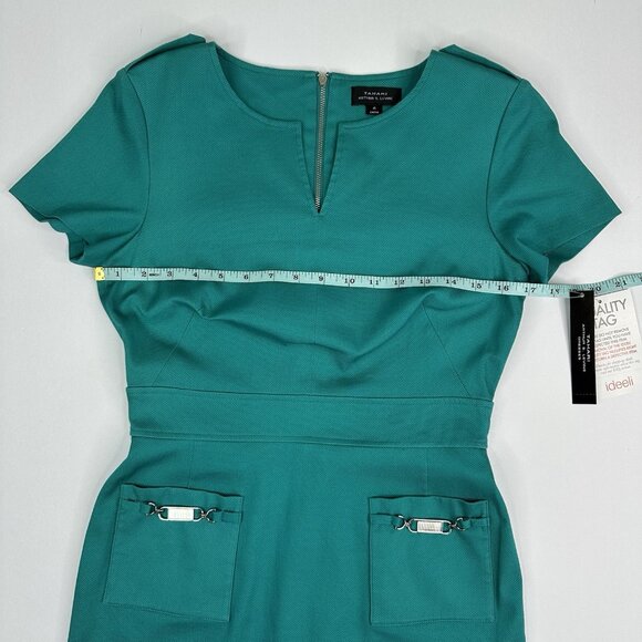 Tahari‎ Women's NWT Turquoise Linny Business Career Shift Dress 4/C34 - Picture 9 of 16